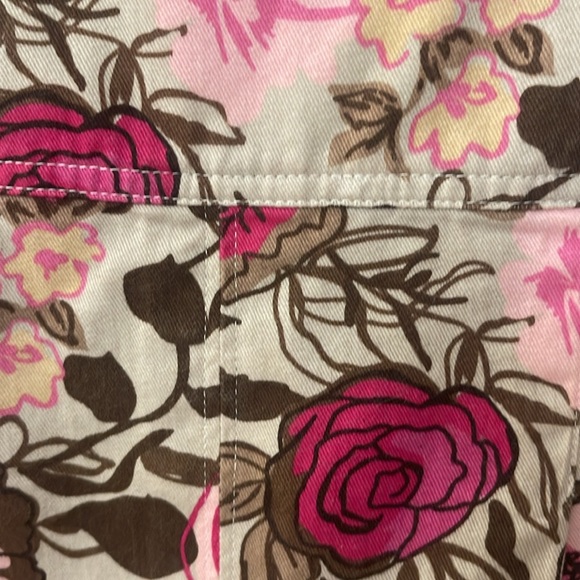 Christopher Banks Y2K Cotton Floral Jacket/pockets front/Buttons/3/4 L Sleeves - Picture 12 of 12
